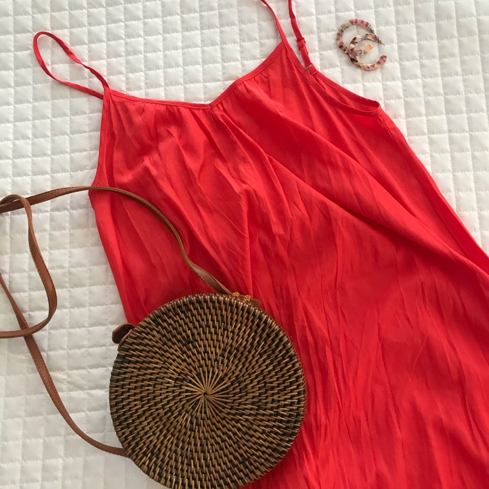 Beachy hi-low maxi dress with spaghetti straps